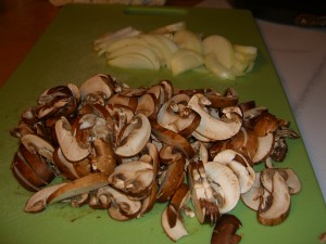 mushroom-onion-cutting-board