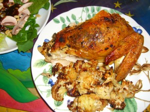 Roasted Spatchcock Chicken With Mushroom Stuffing Recipe
