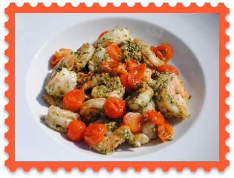Pesto Shrimp and Tomato Recipe